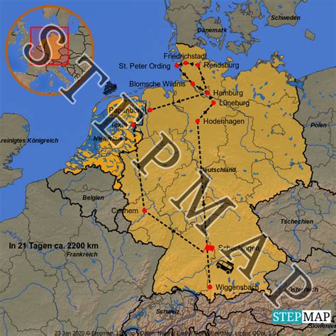 Karte von niederlande mit der hauptstadt amsterdam (offiziell) den haag (regierungssitz). StepMap - Deutschland-Niederlande - Landkarte für Welt