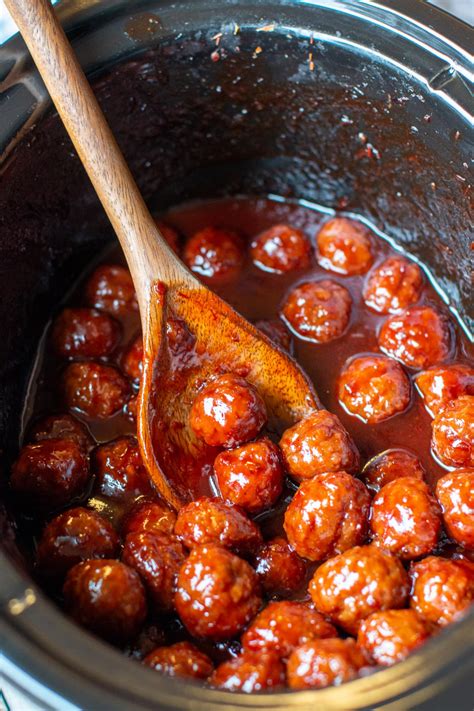 Slow Cooker Grape Jelly Meatballs The Magical Slow Cooker