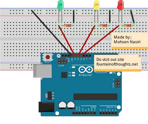 Arduino Traffic Light Circuit Diagram