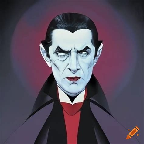 Bela Lugosi As Dracula In The 80s Patrick Nagel Style