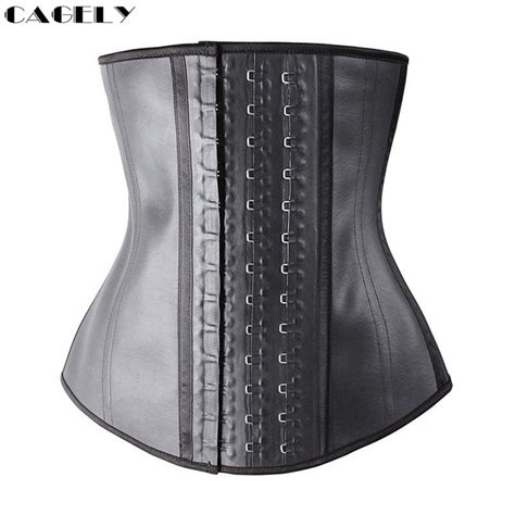 black smooth latex waist trainer cincher underbust steel boned latex corset waspie hookandeyes