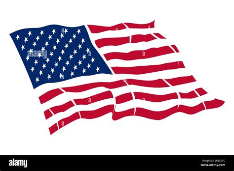 American Flag Vector Color Illustration Stock Vector Image And Art Alamy