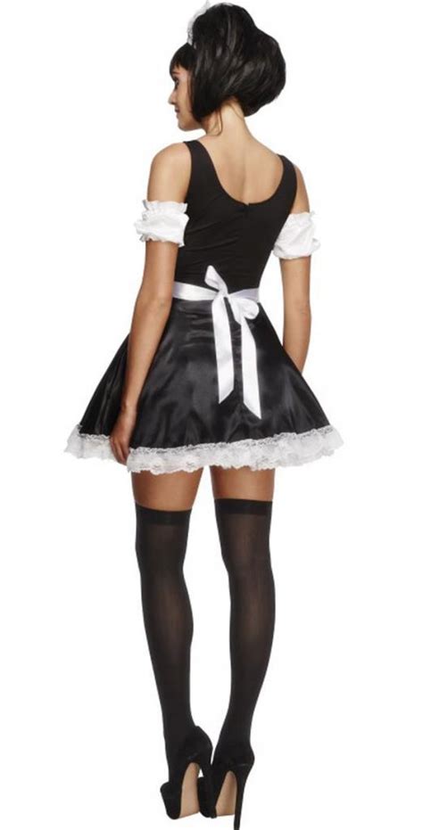 flirty french maid fancy dress costume by smiffy 31212 karnival costumes
