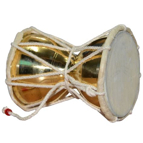 Indian Religious Shiva Folk Musical Instrument India Damroo Brass