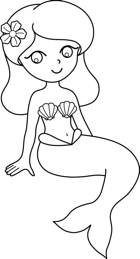 Download Hd 10 Pics Of Cute Mermaid Coloring Pages Cartoon