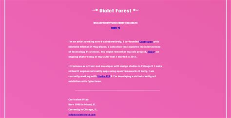 Welcome To My Homepage Archive — Homepage Occupied By Violet Forest
