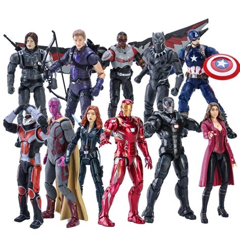 Comic Book Hero Action Figures Avengers Ironman Captain Hawkeye Vision