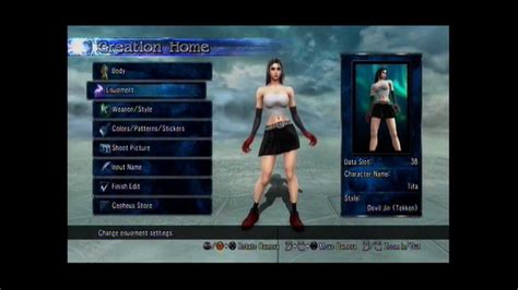 Soul Calibur 5 Creating Tifa Lockhart Final Fantasy 7 Youtube