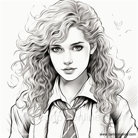 Hermione Granger 01 Coloring Page