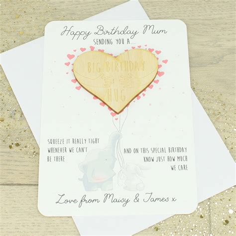 Personalised Birthday Hug In Your Pocket Token And Card By Dreams To