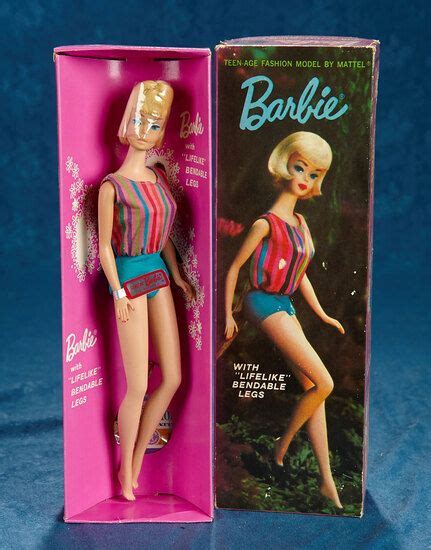 Pale Blonde American Girl Barbie In Original Box 1965 300 400 Art Antiques And Collectibles
