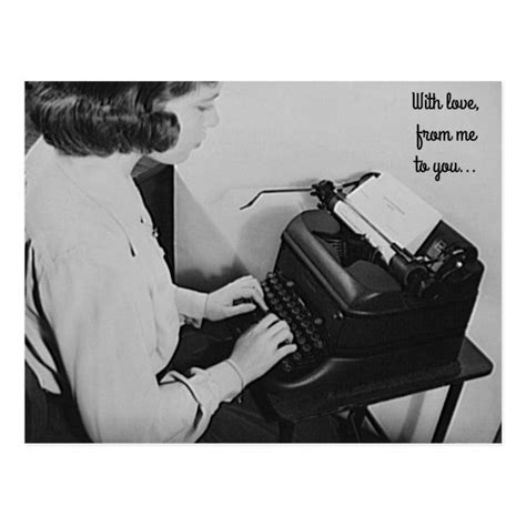 With Love Vintage Typewriter Postcard Zazzle Typewriter Vintage Typewriters The Next Big Thing