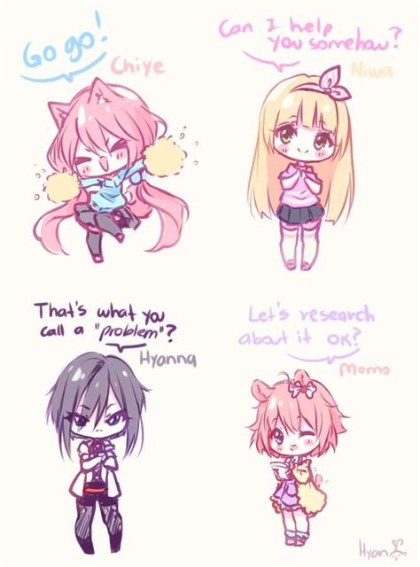 Supportive Girls By Hyan Doodles On Deviantart Chibi Girl Drawings My