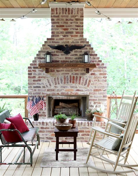 Traditional Green At Home In Arkansas Outdoor Fireplace Designs Outdoor Fireplace Patio
