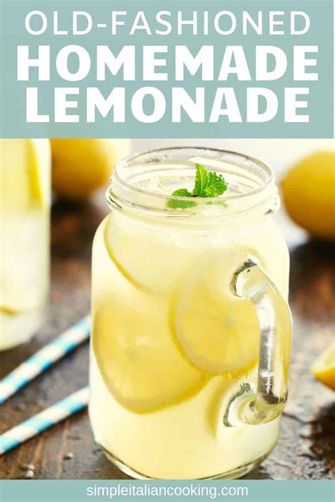 How To Make Fresh Lemonade From Real Lemons Simple Italian Cooking