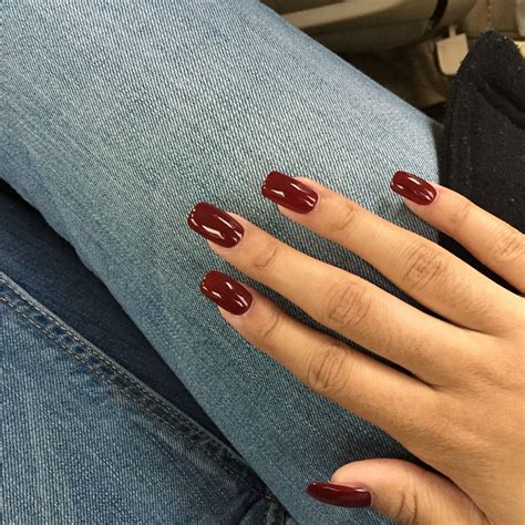 Squoval Long Nails Wine Red Squoval Nails Red Acrylic Nails Red Gel Nails