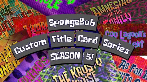 Custom Title Card Series Season 5 Youtube