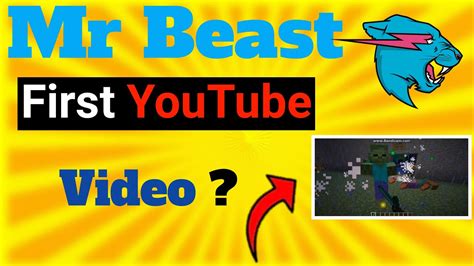 Mr Beast First Video On Youtube Mrbeast Firstyoutubevideo Youtube