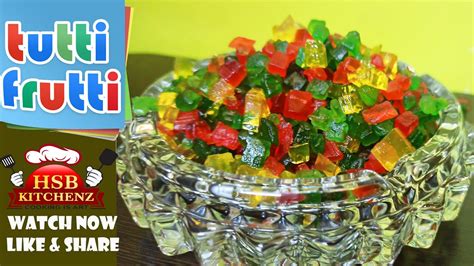 Homemade Tutti Frutti Recipe Colorful Candied Fruit Cubes From Raw