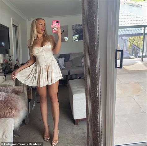 Tammy Hembrow Flaunts Her Long Legs In A Flirty White Frock On