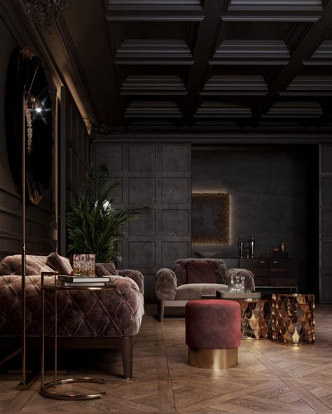 Classic Dark Apartment On Behance Dark Interior Design Luxury Home