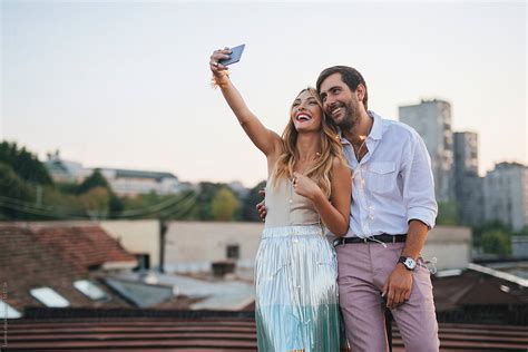 Beautiful Couple Taking Selfie By Stocksy Contributor Lumina Stocksy
