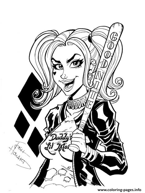 Harley Quinn Coloring Pages To Print
