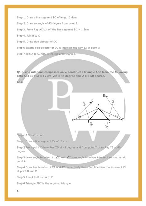 Class 9 Maths Chapter 11 Constructions Cbse Important Questions Pw