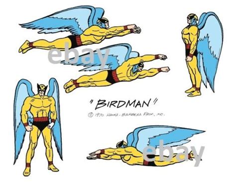 Birdman Model Sheet Print Hanna Barbera Cartoon Ebay