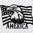 America Eagle Svg  Country Usa Original Design Flag Clip Art F