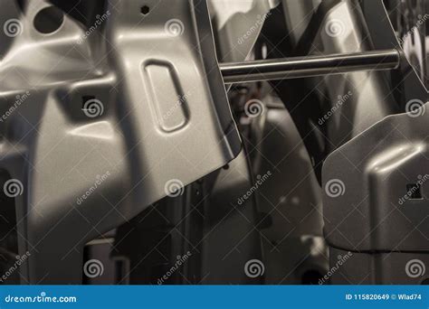 Metal Parts Of A Car In Automotive Production Stock Image Image Of