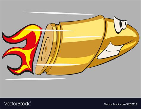 Angry Funny Bullet Royalty Free Vector Image Vectorstock