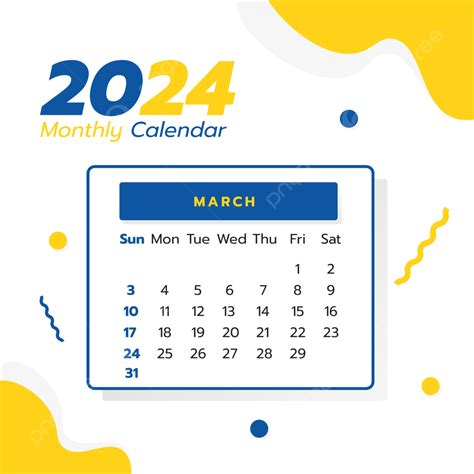 March 2024 Calendar Vector March 2024 Calendar March 2024 Calendar