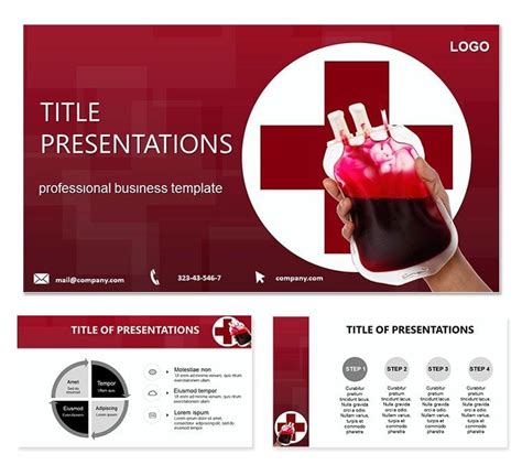 Medicine Red Cross Blood Transfusion Powerpoint Templates