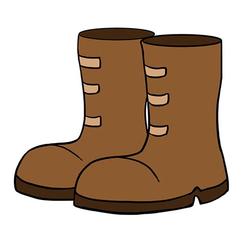 How to Draw Boots - Really Easy Drawing Tutorial png image