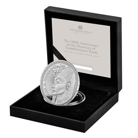 100th Anniversary Discovery Tutankhamuns Tomb £5 Silver Proof Coin