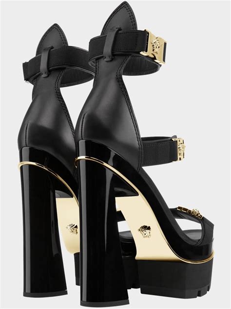 versace “medusa” tri strap platform sandals fashion shoes crazy shoes aesthetic shoes