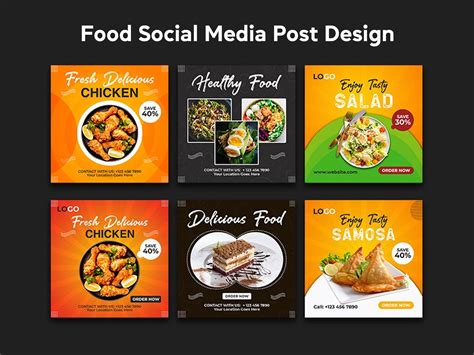 Food Restaurant Social Media Post Design Template By Almamundc On