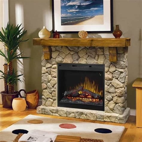 Bowery Hill 54 Electric Fireplace Mantel In Faux Stone