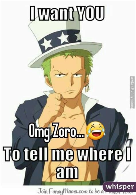 Omg Zoro One Piece Funny Zoro One Piece One Piece Anime
