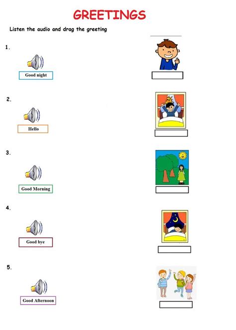 Greetings Online Worksheet For ST GRADE You Can Do The Exercises Online Or Download The