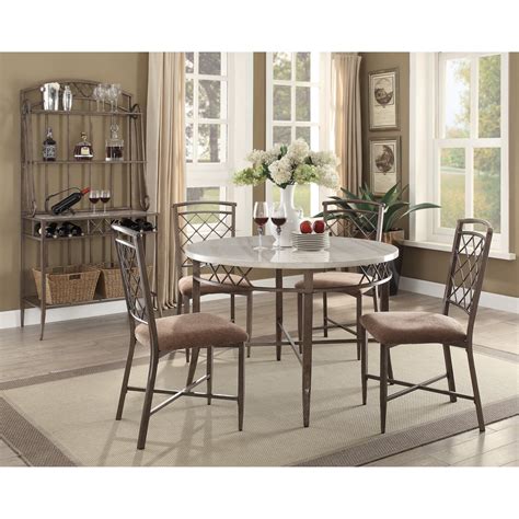 I'm in need of dining table upgrade, had the current black table for like 10 years now. ACME Aldric Dining Table, Faux Marble & Antique - Walmart ...