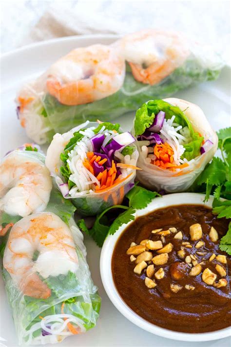 It's packed with flavor, without being overpowering. Shrimp Spring Rolls with Peanut Dipping Sauce - Jessica Gavin