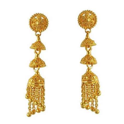 Gold Earrings At Best Price In Delhi By Sai Parmanand Gems Id 2069175548