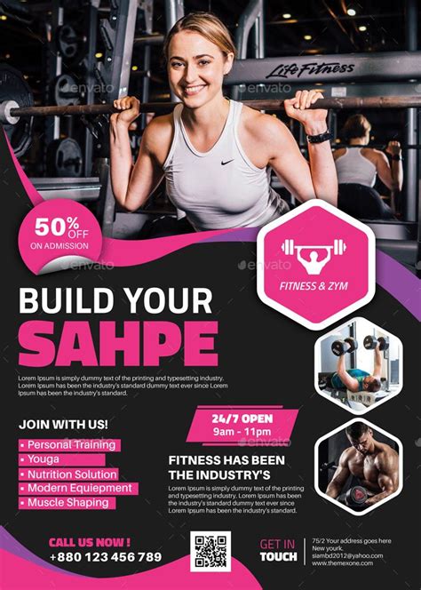 Fitnessgym Flyer Fitness Flyer Personal Training Flyer