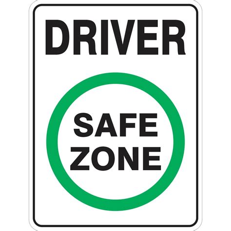 Driver Safe Zone Discount Safety Signs New Zealand