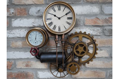 Steampunkindustrial Paragon Pipe Clock Copperwood Home