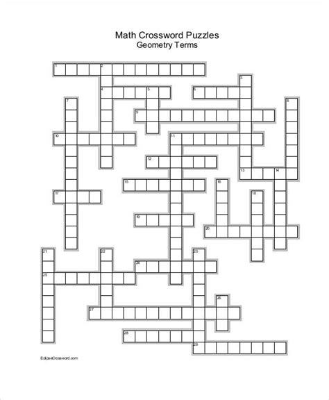 People use math when buying things, making li. Free Printable Crossword Puzzle - 14+ Free PDF Documents ...