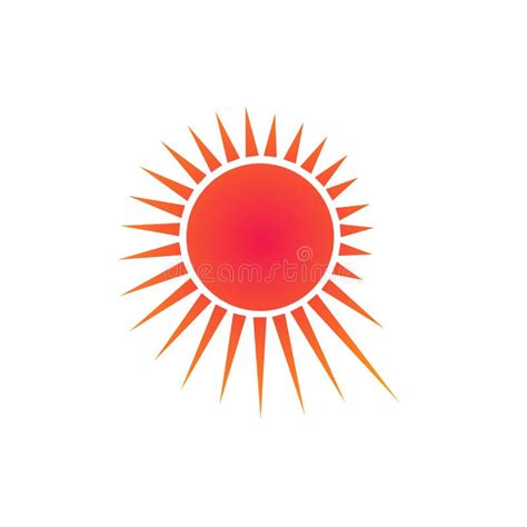 Sun Logo With Different Rays Design Template Vector Illustration