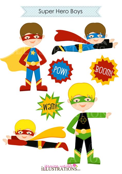 Super Hero Boys — Jessica Weible Illustrations